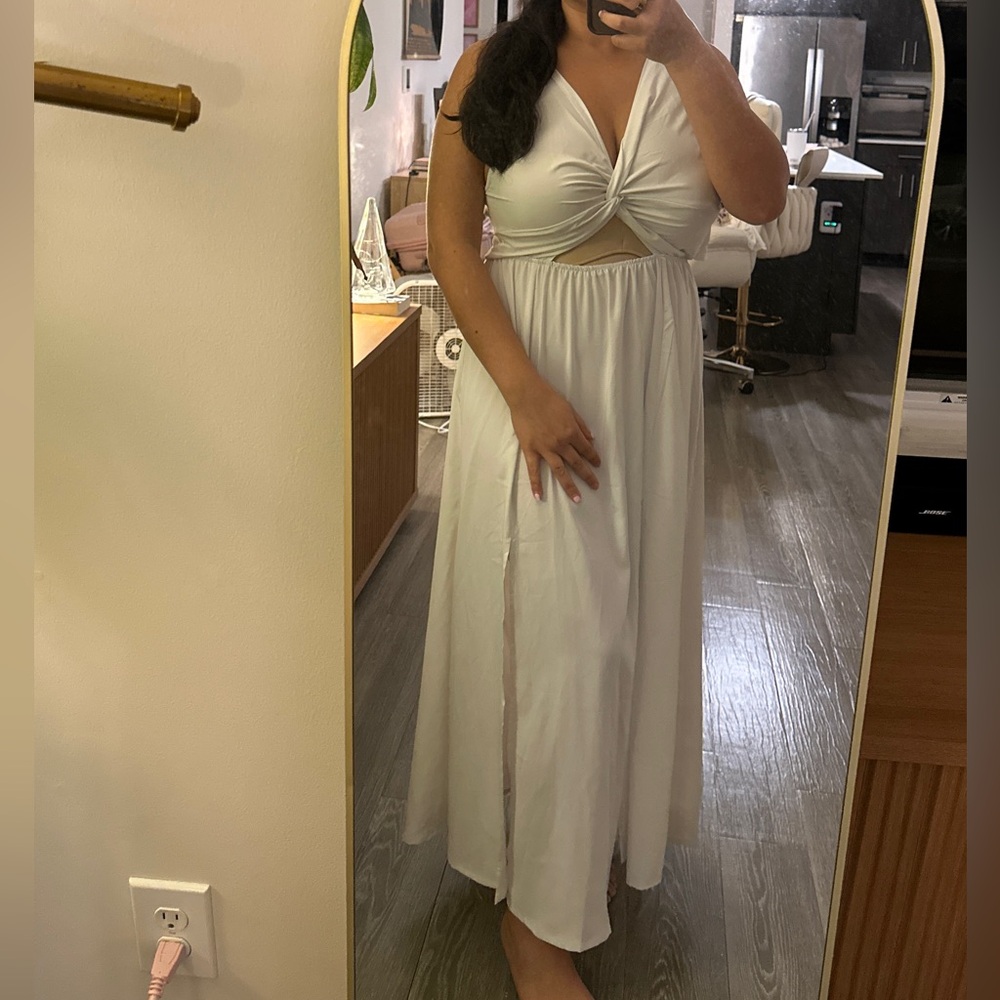 SHEIN White Cutout Maxi Dress